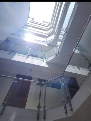 an overhead view of a building with a glass ceiling at R&M Apartament in Lima