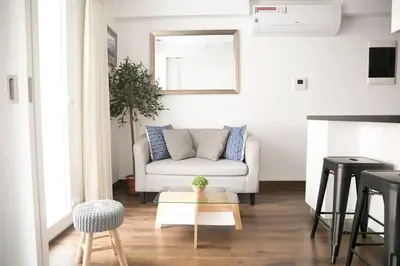 a living room with a couch and a table at Barranco Best Location - Apartment wAC in Lima
