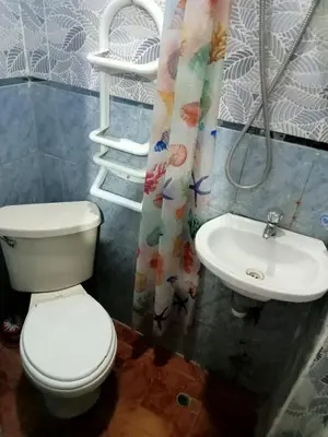 a bathroom with a toilet and a sink at Posada Ternura in Lima