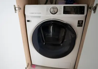 a white washing machine in a cardboard box at 3BR Paracas Kite Gym Work Oasis in Santo Domingo