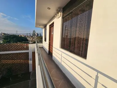 a view from the balcony of a house at Hospedaje Las Parraz in Ica