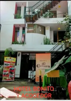 a hotel bonino apejo alor in front of a building at Hotel Conquistadores Inn in Ica