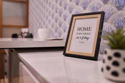 a picture frame sitting on top of a counter at Pucllana BBBoutique in Lima