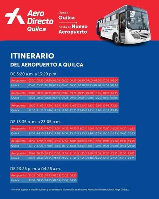 a flyer for a shuttle bus at Casa sabina aeropuerto plus in Lima