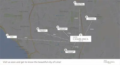 a map of the city of cincinnati with cities at Casablanca Lima in Lima