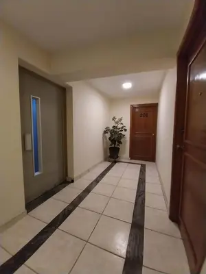 an empty hallway with a door and a potted plant at Fantastic Location in Miraflores in Perú in Lima