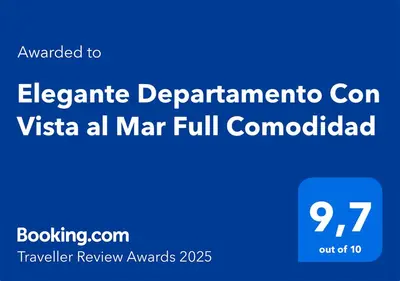 a blue sign with the textgraduate department of vista all mariologist at Departamento Vista al Mar Cerca Aeropuerto y Miraflores in Lima