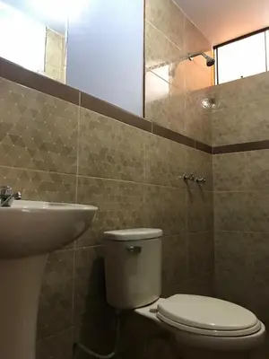 a bathroom with a toilet and a sink at Hospedaje D Francisco in Lima