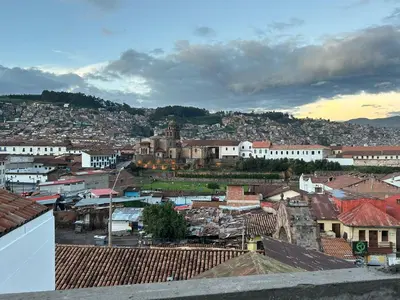 a city overview of a city with buildings at Lama Vista Living 202 in Cusco
