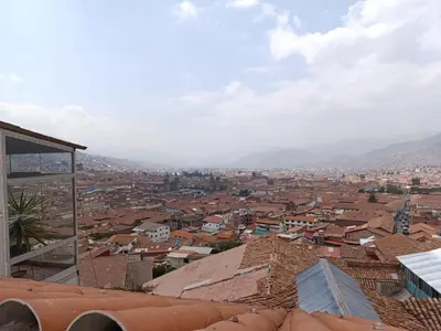 a view of a city from a building at Anata Hotel in Cusco