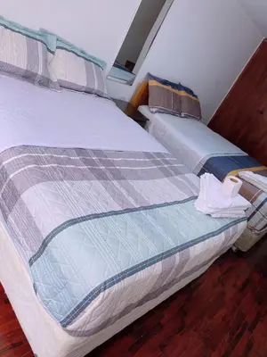 two beds in a room with at P2 Habitación Privada doble Miraflores, LIMA in Lima