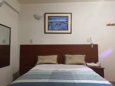 a bedroom with a bed and a picture on the wall at Hs Baltimore in Lima