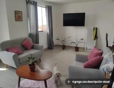 a living room with two couches and a tv at Wasi de Sophia in Lima
