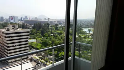 a view of a city from a building at Temporal Apartment in Lima