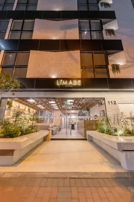 a view of the entrance to a building at Hotel Límade in Lima