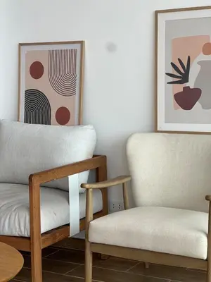 two chairs sitting next to each other in a room at Ocean View Premiere Depa Naplo in Naplo