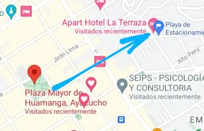 a map of the airport hotel la terra at Apart Hotel Nazarenas in Ayacucho