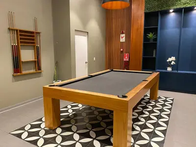 a ping pong table in a room with at Monumental BR1 in Lima