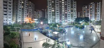 a park in a city at night with buildings at CasaBlanca2 in Lima