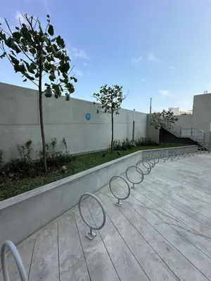 a row of benches sitting next to a wall at Departamento en San Bartolo in San Bartolo