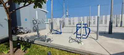 a batting cage in front of a fence at Apartamento San Bartolo in San Bartolo