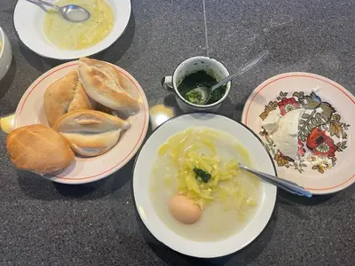 a group of plates of food on a table at Malka Casas - Hoteles in Marco