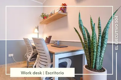 a table with a potted plant in a room at Vibrant Exclusive 1BR Apt in front of Casa Andina in Lima