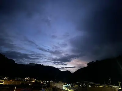 a view of a city with a cloudy sky at Sol de América in La Unión