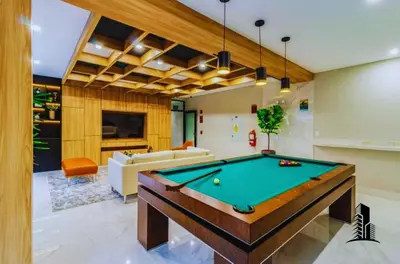 a living room with a pool table at Perfect location in Barranco in Lima
