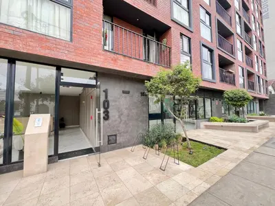 a building with a courtyard in front of it at Design Apartment with city view! - Miraflores in Lima