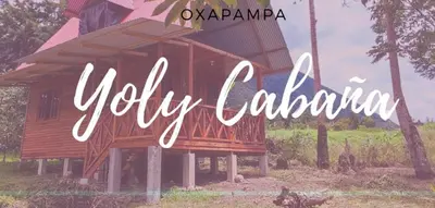 a sign that says yo calena in front of a house at Yoly cabaña in Oxapampa