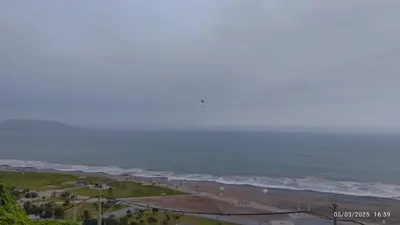 an aerial view of the beach and the ocean at Magdalena del Mar, mejor ubicación imposible in Lima