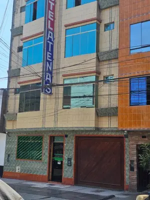 a rendering of the front of the building at Hotel Atenas in Lima