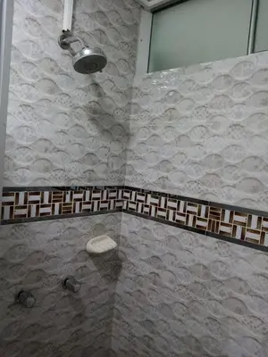 a bathroom with a shower with a sink at Departamento en Centro de Lima - Santa Beatriz in Lima