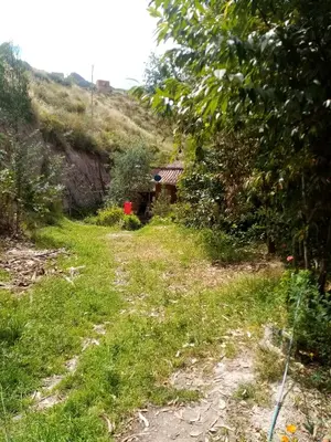 a dirt road with a house on the side of a hill at Hostal Aylluq Wasin - Guest House-Casa de Familia in Urubamba