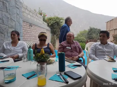 a group of people sitting at a table at Casa de Campo en Santa Eulalia in Santa Eulalia