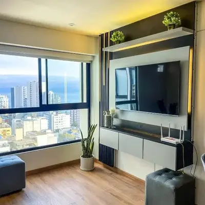 Ocean view 1 BR Miraflores with parking