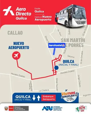 a map of the bus tour of guatemala at Aero- apartamento in Lima