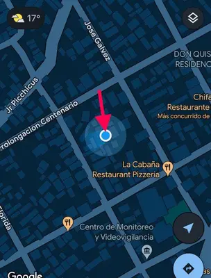 a map of a city with a red funnel at Casa Hilda in Huancayo