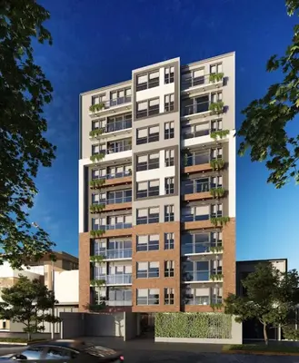 a rendering of a tall apartment building at Habitación en Apartamento Pueblo Libre in Lima