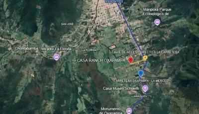 a map of the proposed intersection of cassis rancourt at C4s4 RANCH OXAPAMPA in Oxapampa