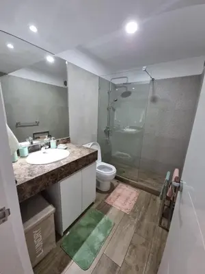 a bathroom with a shower and a sink and a toilet at Inka Home VIP Luxury total 2 Private parking spaces in Lima