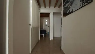 a hallway leading to a room with at Condominio Maradentro - Casas de playa en exclusivo balneareo de chepeconde in Los Leones