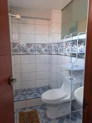 a bathroom with a toilet and a sink at Nina's House in Cusco