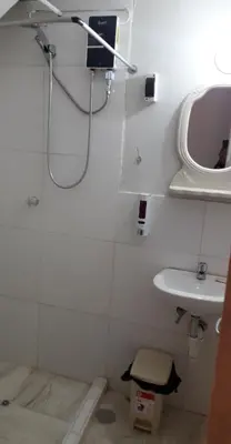 a bathroom with a shower and a sink at Mica&Tory in Cusco