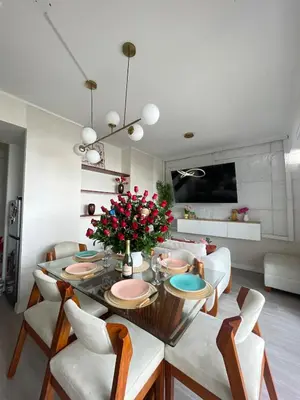 a dining room with a table and chairs at LimaeStays Exclusive penthouse in downtown Barranco in Lima