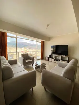a living room with two couches and a television at Apartment in downtown Huancayo in Huancayo
