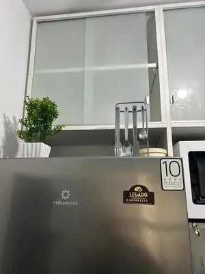 a kitchen counter with a sink and a window at Flat between Barranco, Miraflores & Surco in Lima
