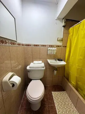 a bathroom with a toilet and a sink at Miraflores, baño privado, ingreso independiente in Lima