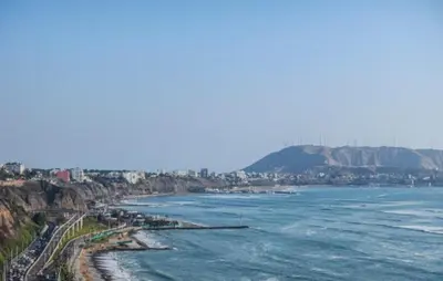 a view of the ocean and a beach at 4th Youth Loft Private Open Terrace Close Beach in Lima